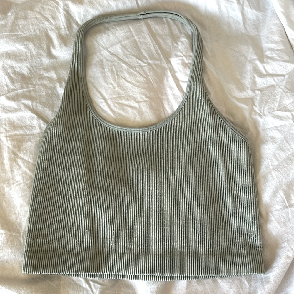 cotton on sage green halter top